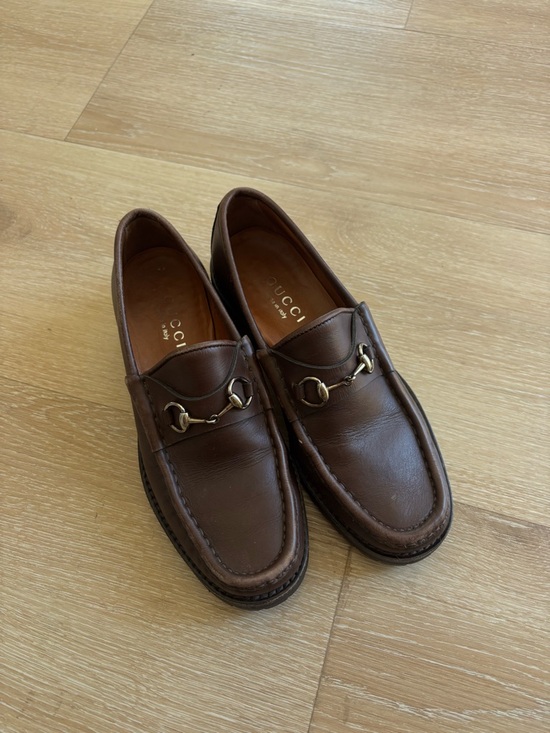 Gucci Shoes - Gucci Brown Leather Horsebit Loafers